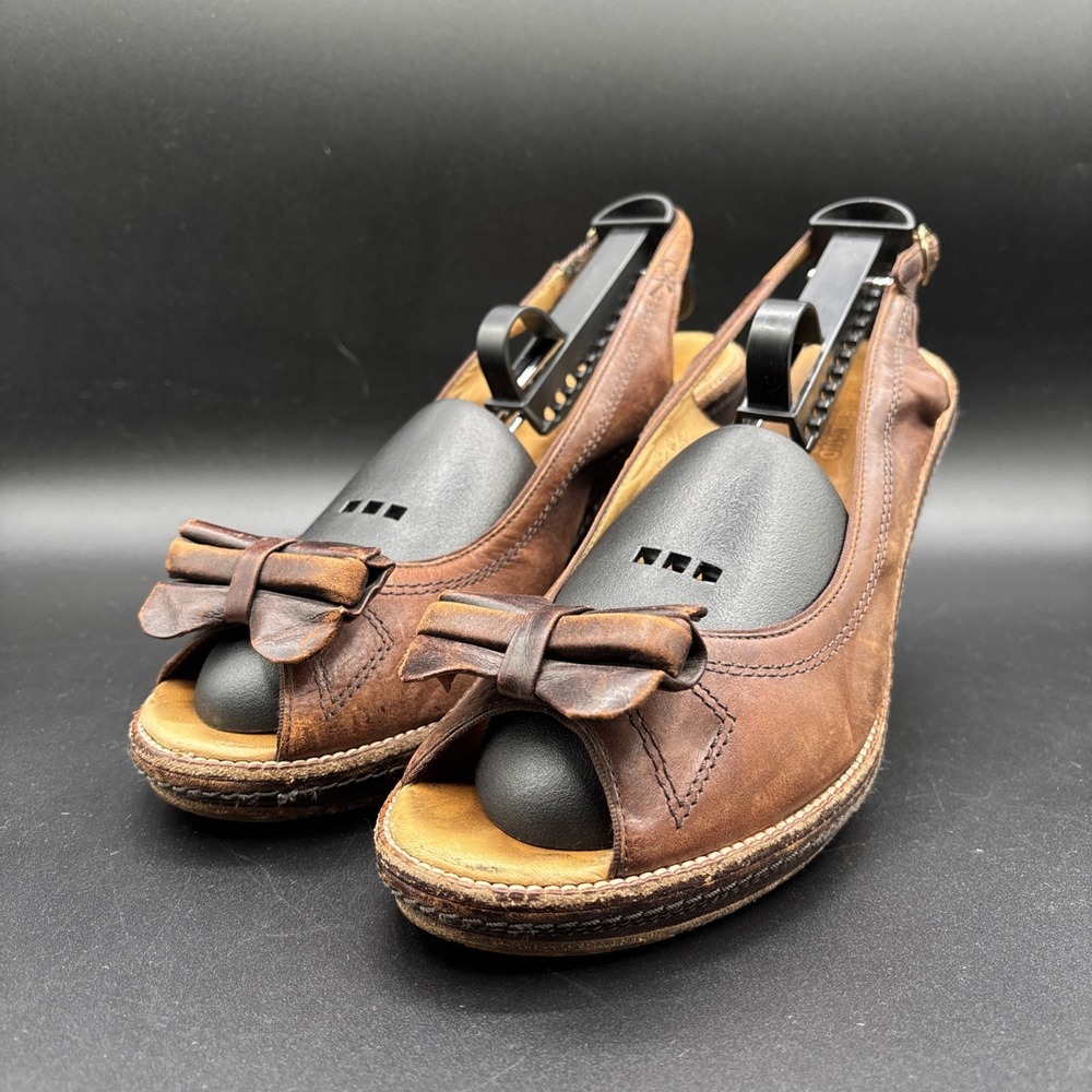 Timberland Boot Company Marge Peep Toe Slingback Wedge Sandals Women's Size 9